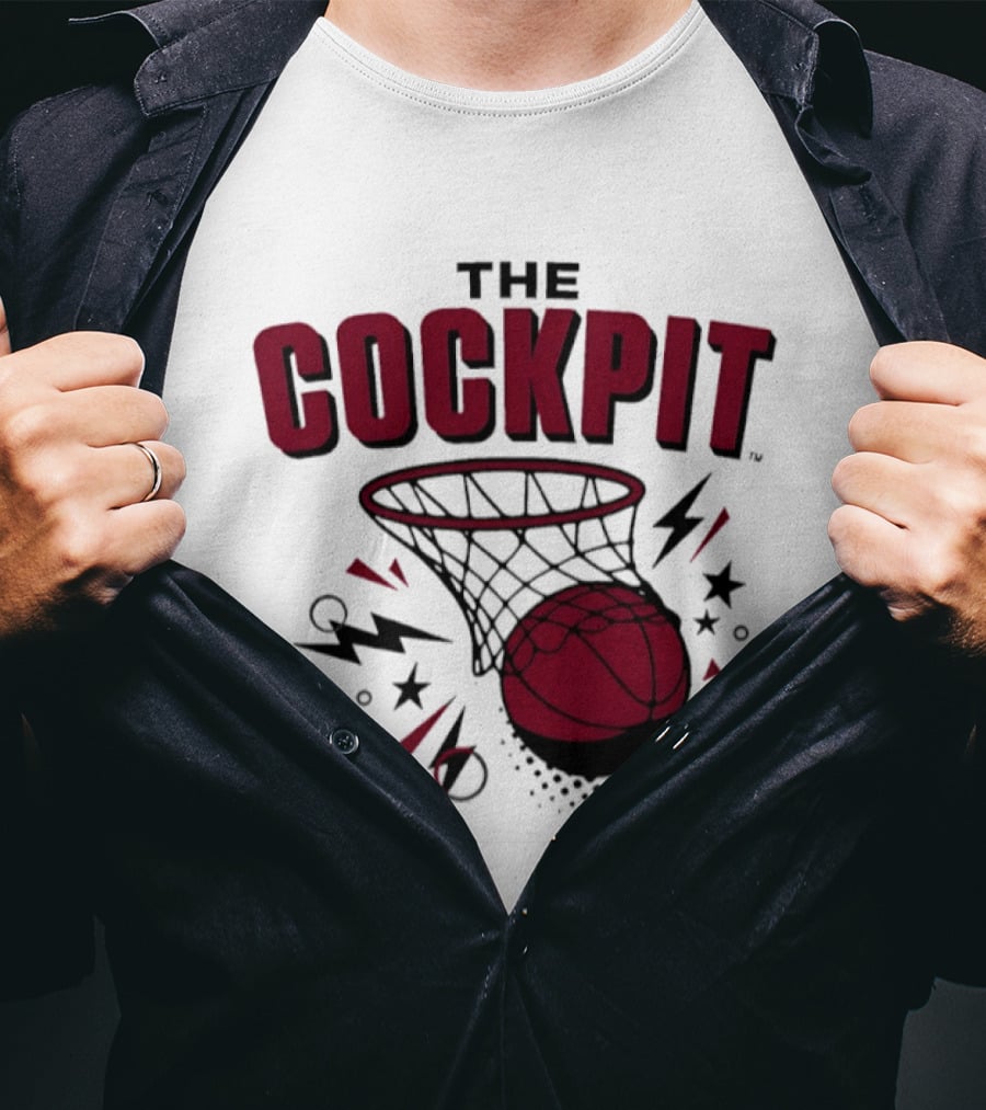The Cockpit South Carolina Gamecocks Basketball Hoop Thunder T-Shirt