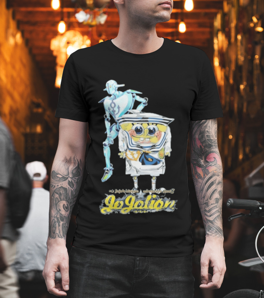 JoJolion SpongeBob Crossover With Robotic T-Shirt