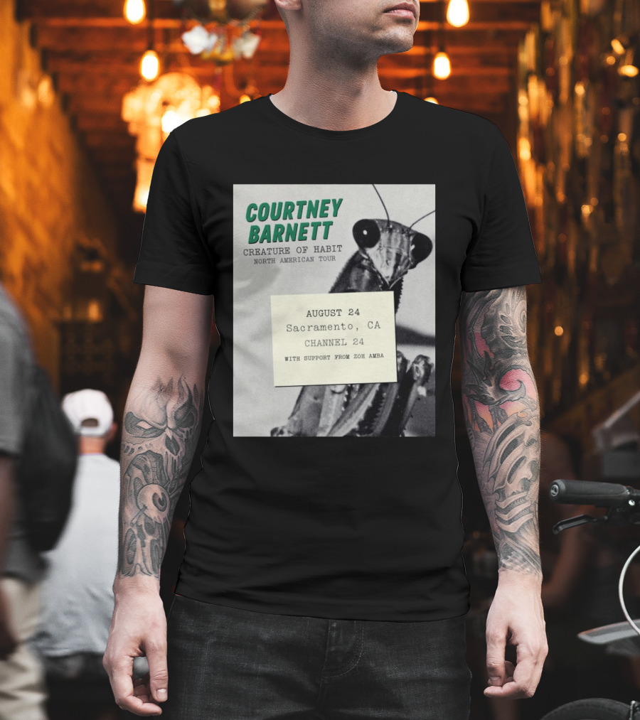 Courtney Barnett Creature Of Habit North American Tour August 24 Sacramento CA Channel 24 Zoh Amba T-Shirt