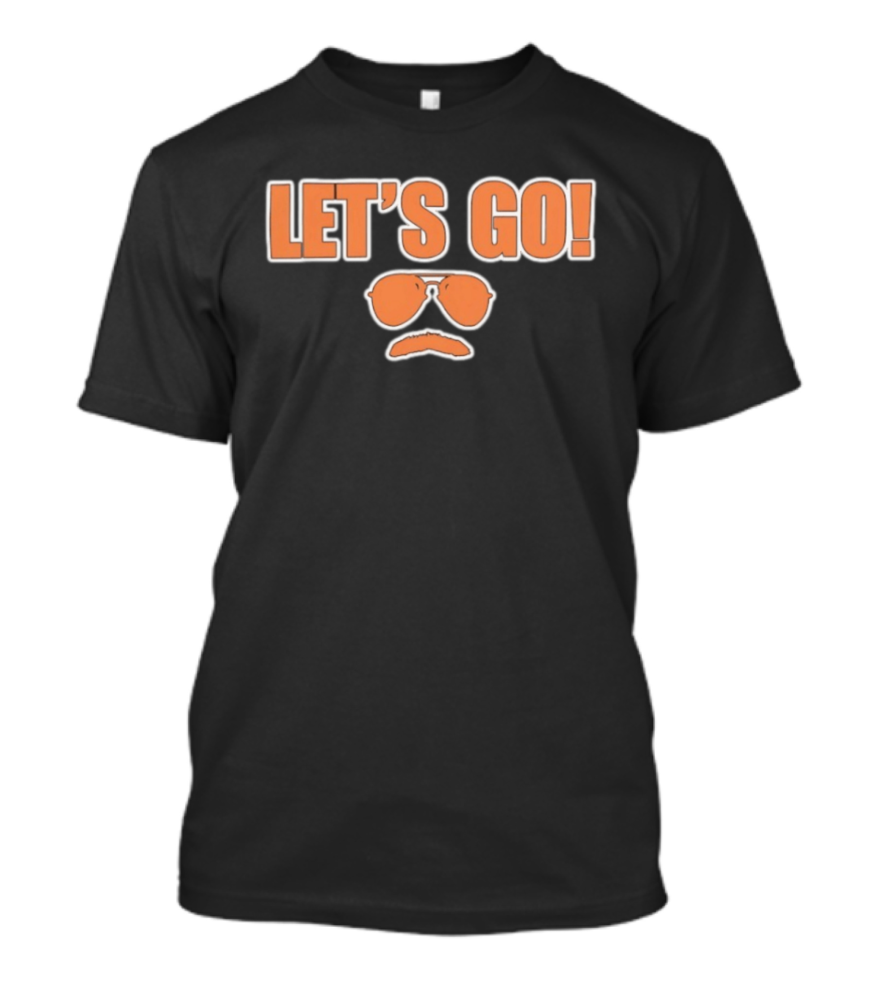 Dave Swerski Let's Go Orange Sunglasses Mustache T-Shirt