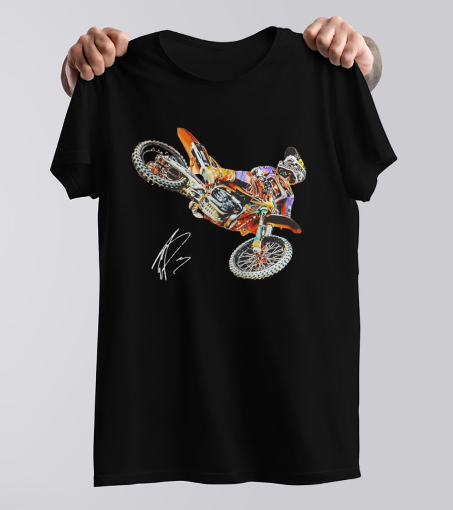 Eli Tomac Anaheim 1 Motocross Racing Signature T-Shirt