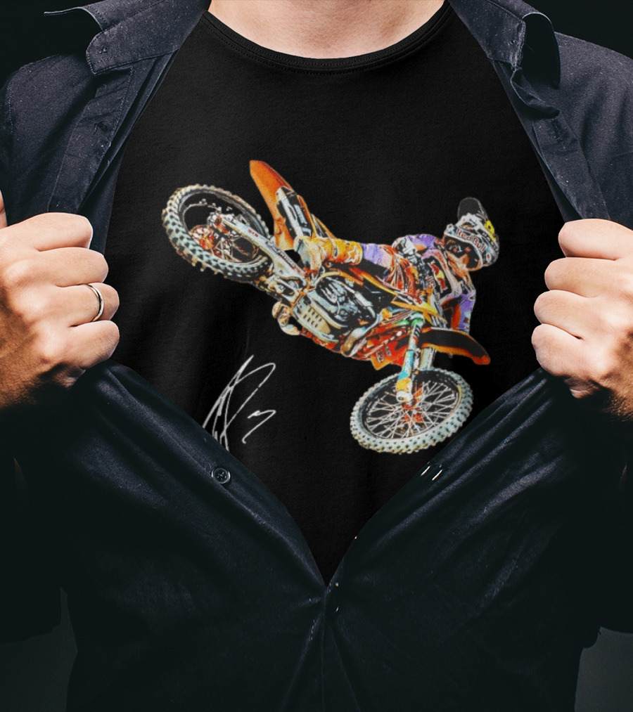 Eli Tomac Anaheim 1 Motocross Racing Signature T-Shirt