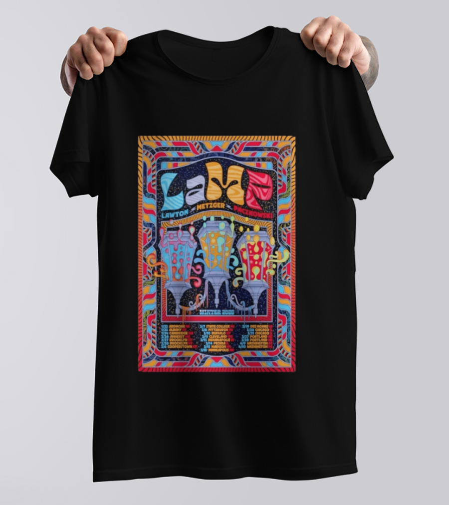 Lamp Winter 2026 Tour Lawton Metzger Paczkowski Cities T-Shirt