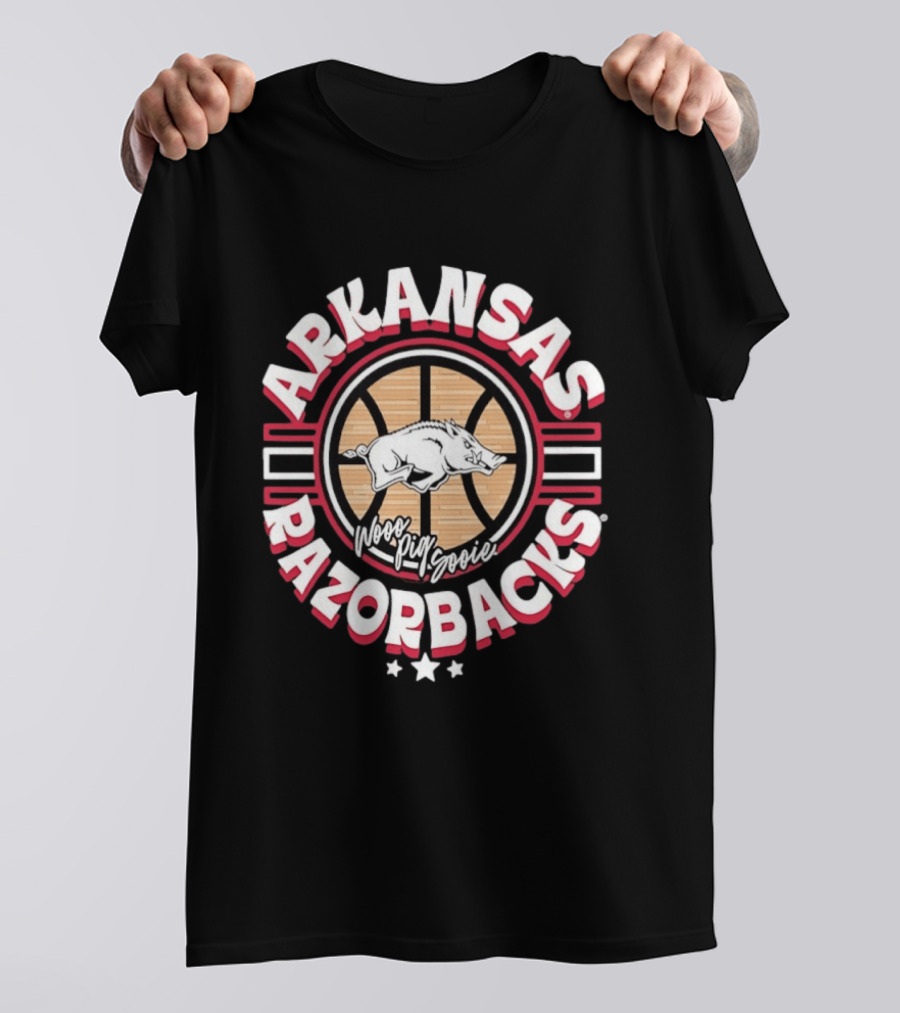 Arkansas Razorbacks Woo Pig Sooie Basketball T-Shirt