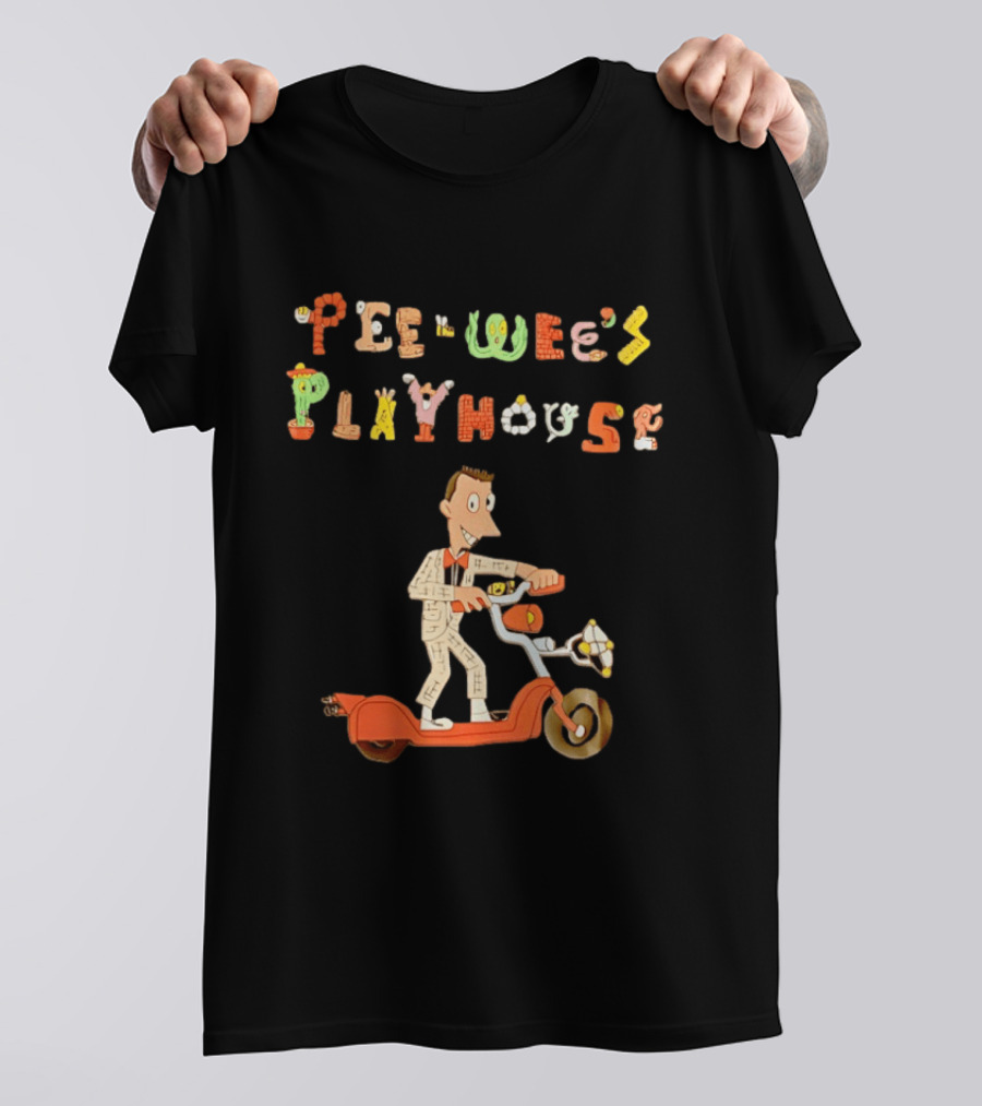 Pee Wee's Playhouse Animated Character With Scooter T-Shirt