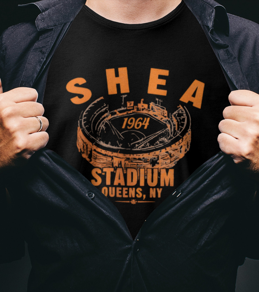 Shea 1964 Stadium Queens NY Baseball Heritage T-Shirt