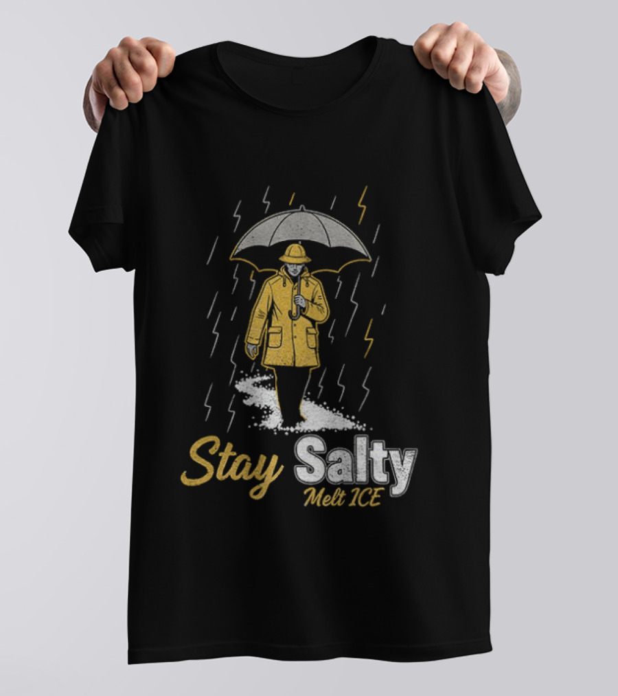 Stay Salty Melt ICE Anti Trump Political Umbrella Raincoat Protest T-Shirt