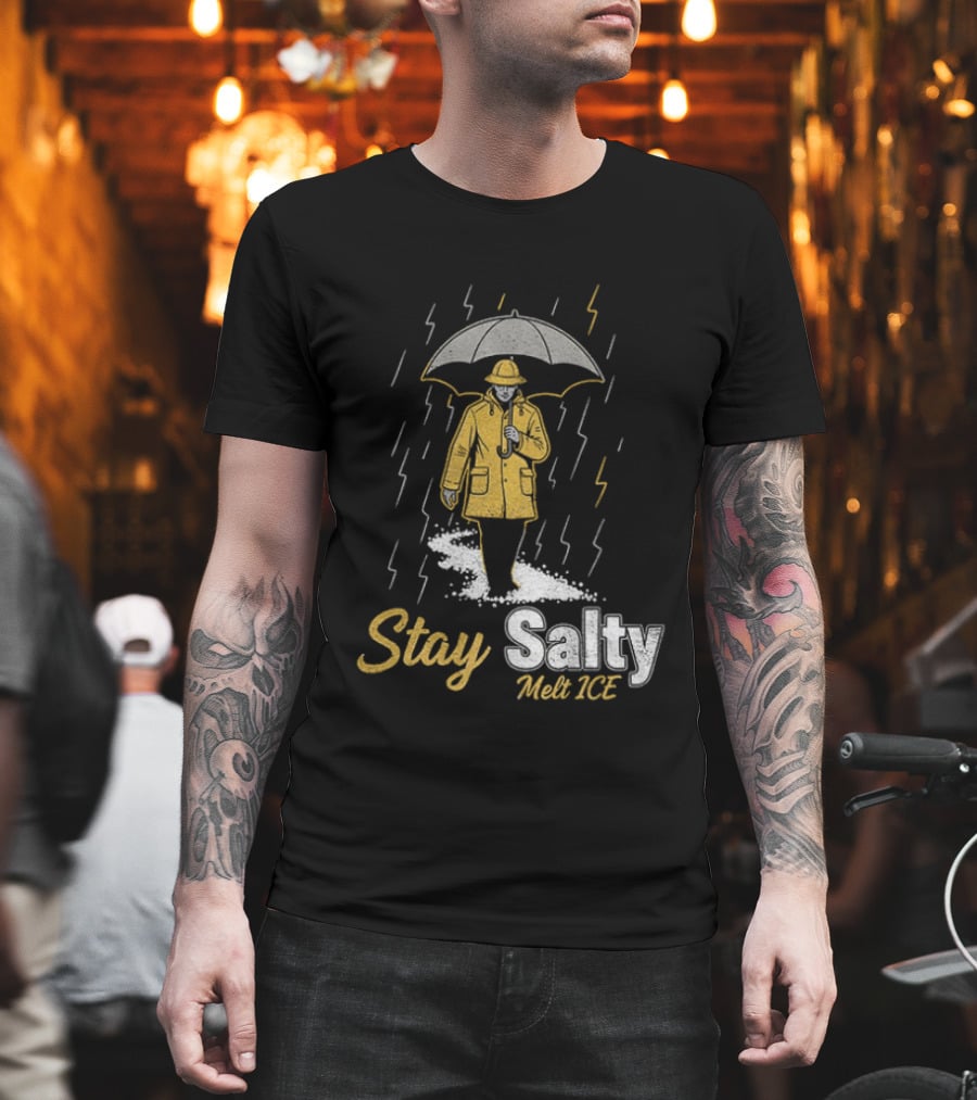 Stay Salty Melt ICE Anti Trump Political Umbrella Raincoat Protest T-Shirt