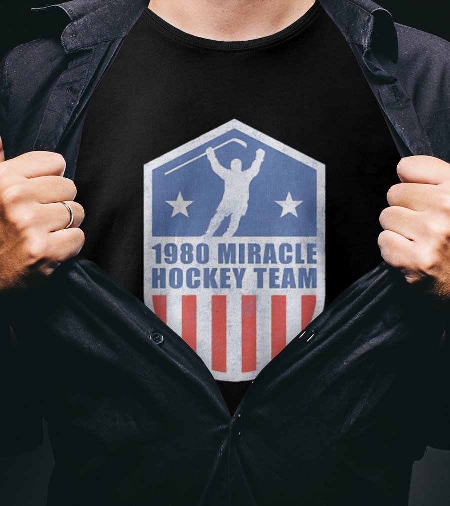 1980 Miracle Hockey Team USA Victory Stars And Stripes T-Shirt
