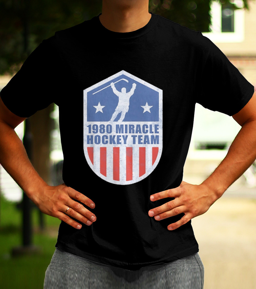 1980 Miracle Hockey Team USA Victory Stars And Stripes T-Shirt