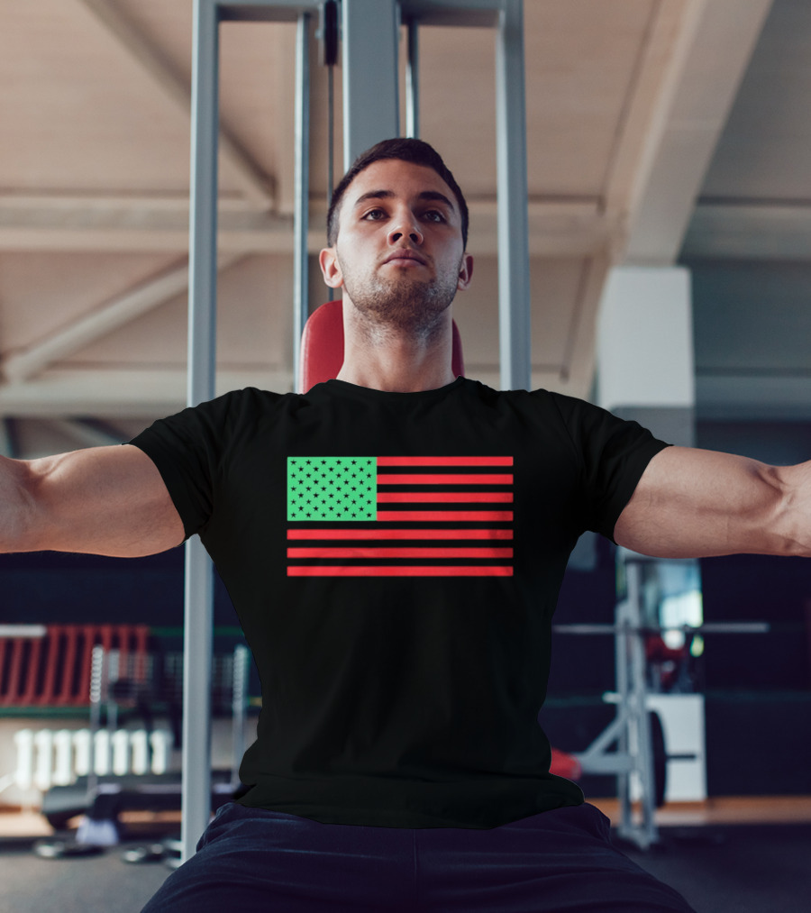 African American Red Green Black Flag T-Shirt
