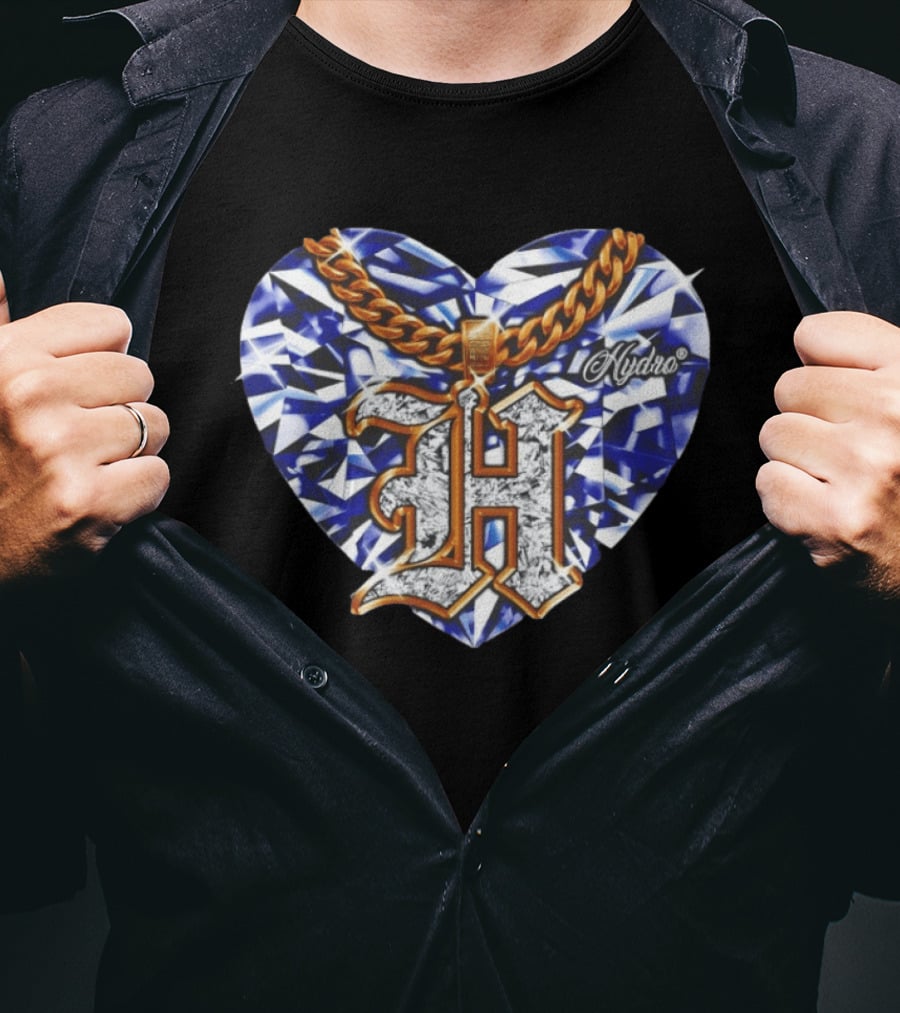 HYDRO Heart Diamond Chain Letter H T-Shirt