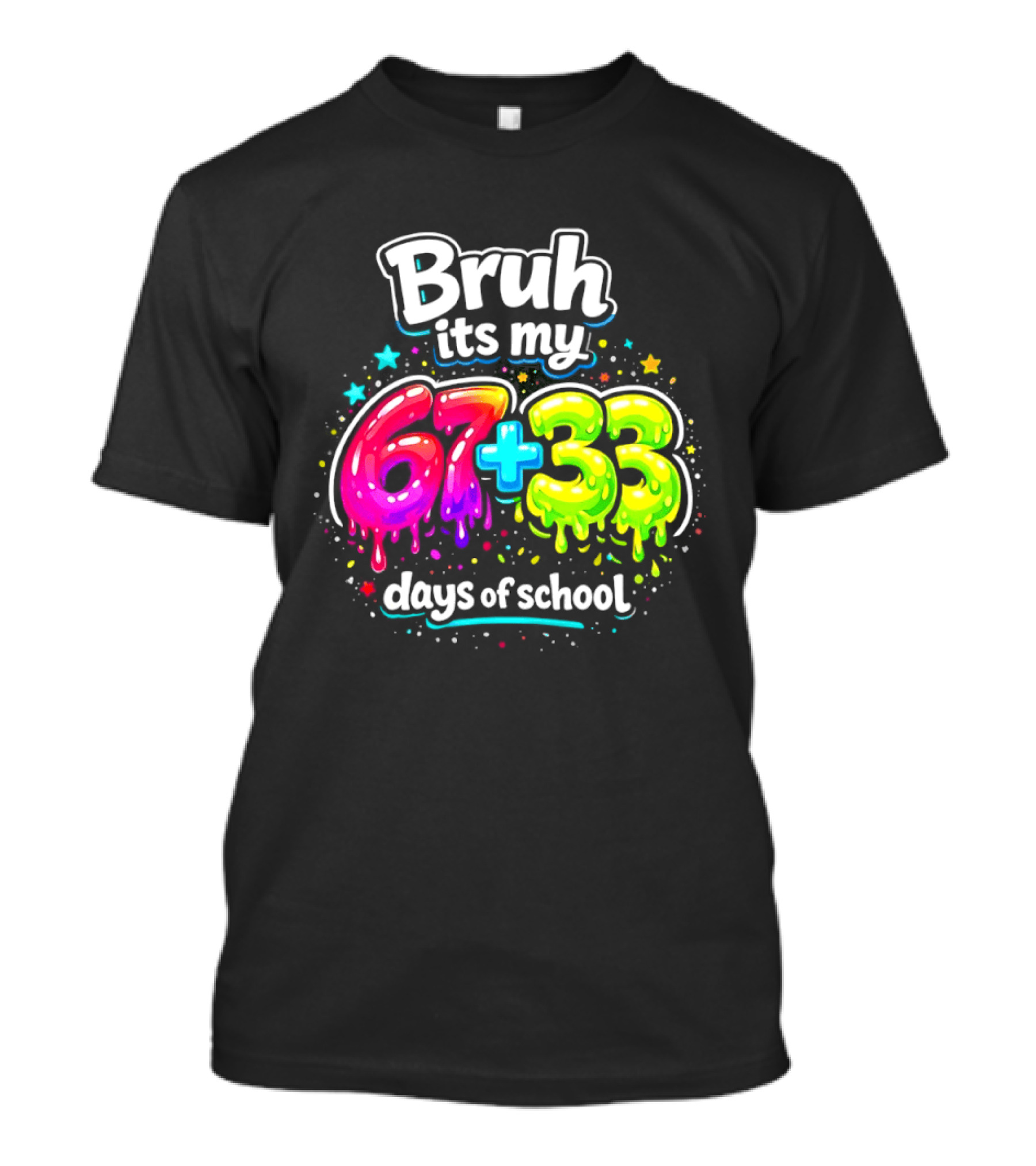 Bruh Its My 67 Plus 33 Days Of School Happy 100th Day Celebration T-Shirt