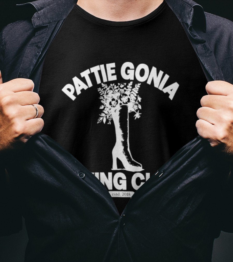 Pattie Gonia Hiking Club Est 2018 Boot And Floral T-Shirt