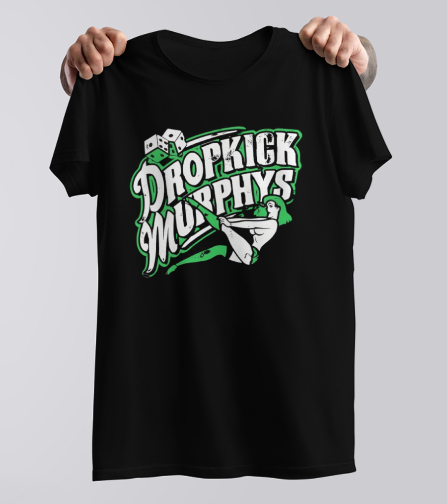 Dropkick Murphys Band Pin Up Girl With Dice T-Shirt
