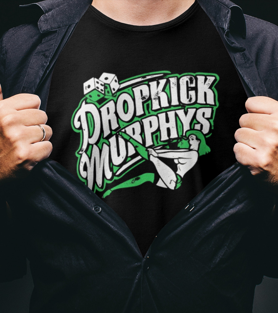 Dropkick Murphys Band Pin Up Girl With Dice T-Shirt