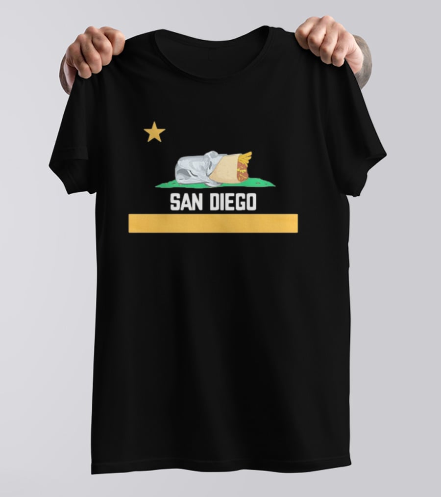 San Diego Padres Burrito Star California Baseball Team Fan T-Shirt