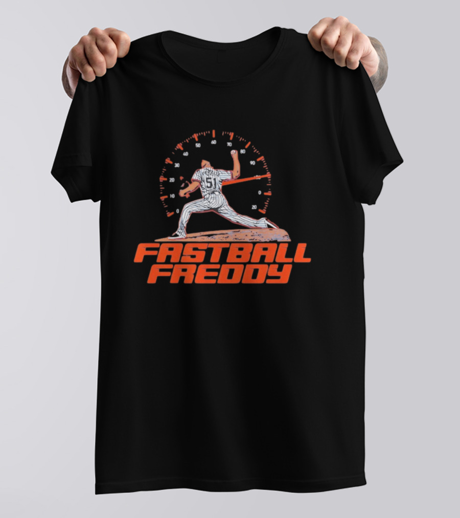 Fastball Freddy Peralta Number 51 Pitching Speedometer T-Shirt