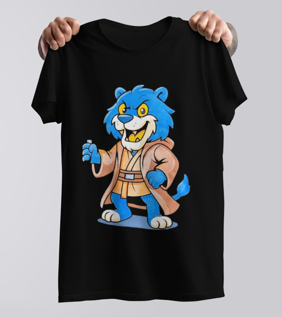 Star Wars Jedi Lion Wearing Robe New York Islanders Hockey T-Shirt