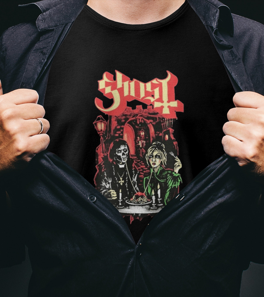 Ghost Valentine 2026 Exclusive Bella Notte Gothic Romance Dining Scene T-Shirt