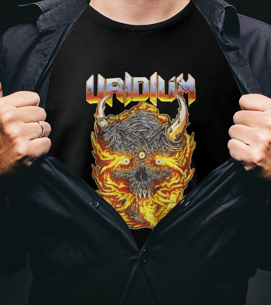 Uridium Heavy Metal Fiery Demon T-Shirt