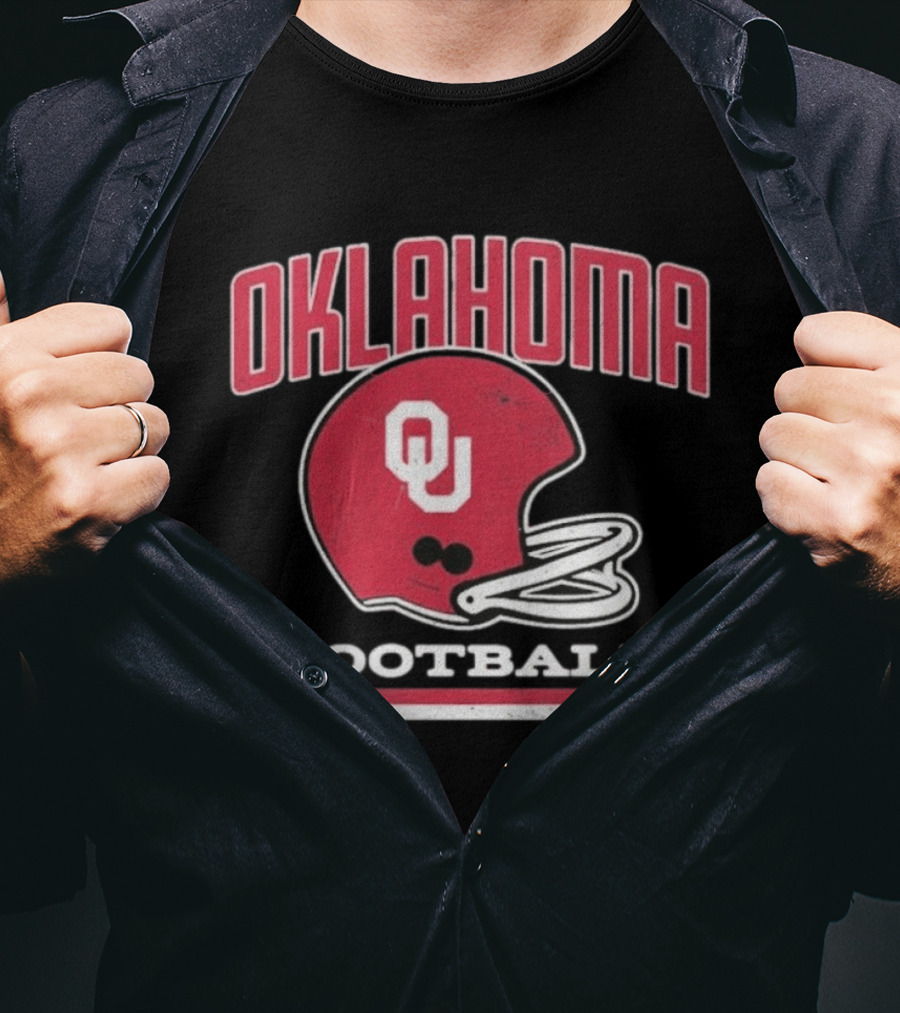 Oklahoma Sooners Football Helmet OU T-Shirt