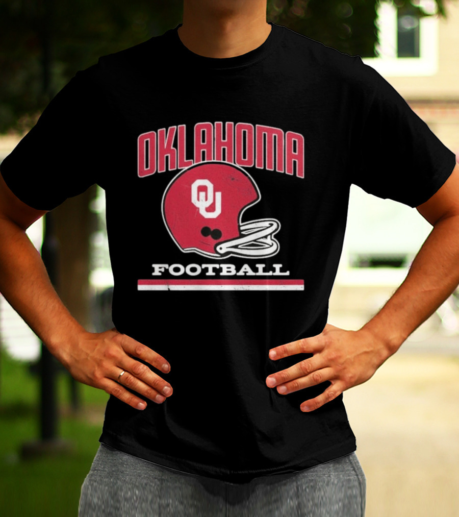 Oklahoma Sooners Football Helmet OU T-Shirt