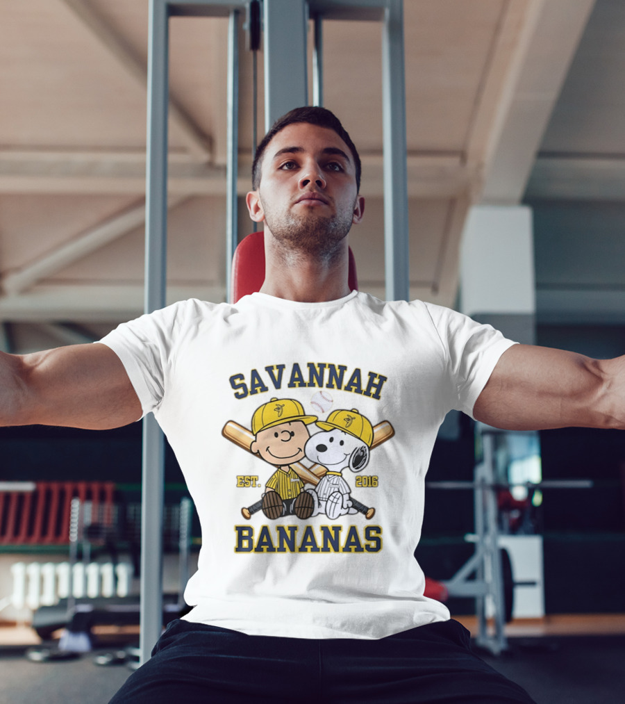 Savannah Bananas Charlie Brown And Snoopy Est 2016 T-Shirt