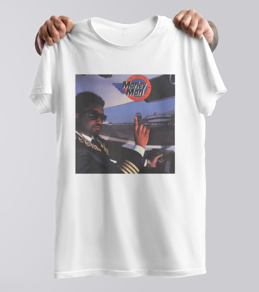Marley Marl In Control Volume 1 Iconic Hip Hop DJ In Pilot Uniform T-Shirt