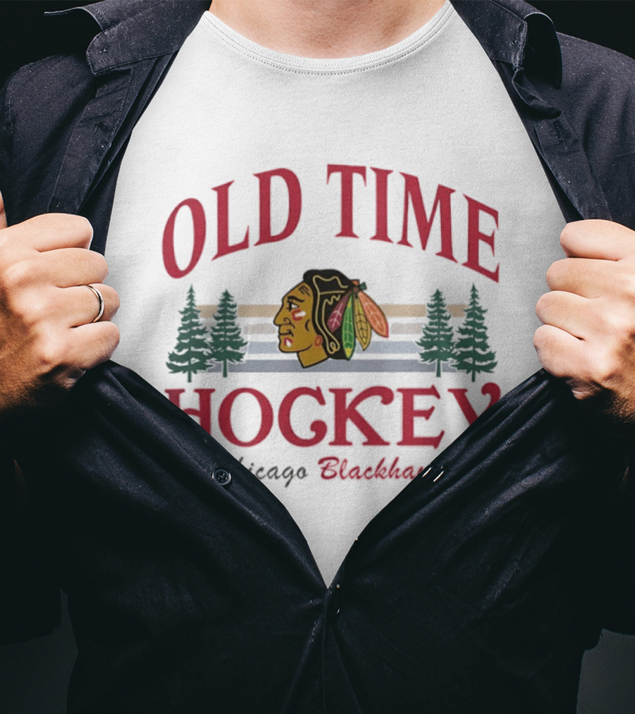 Old Time Hockey Chicago Blackhawks Retro NHL T-Shirt