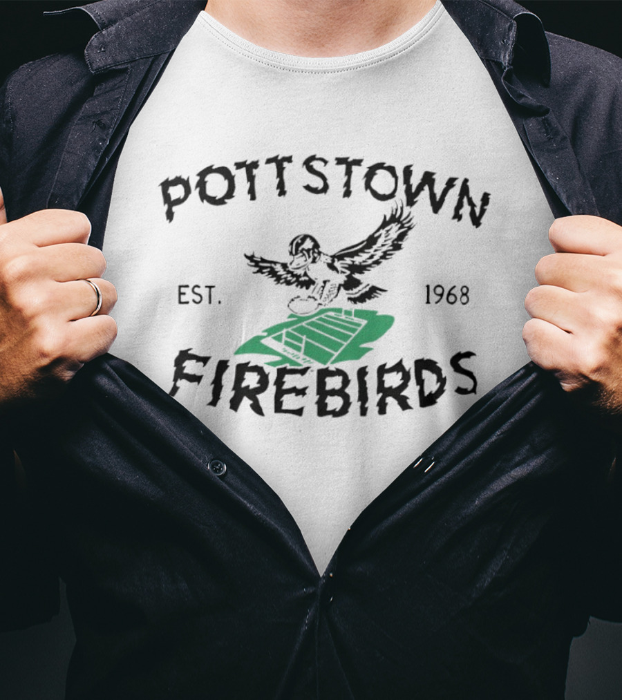 Pottstown Firebirds Football Est 1968 Vintage Eagle T-Shirt
