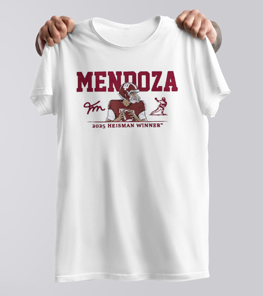 Mendoza Indiana Hoosiers 2025 Heisman Winner Football T-Shirt
