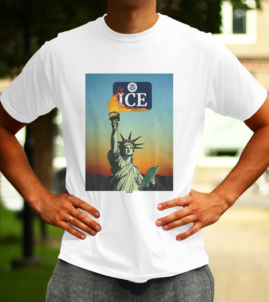 Statue Of Liberty Abolish ICE Protest Lady Liberty Anti Fascist Rally T-Shirt