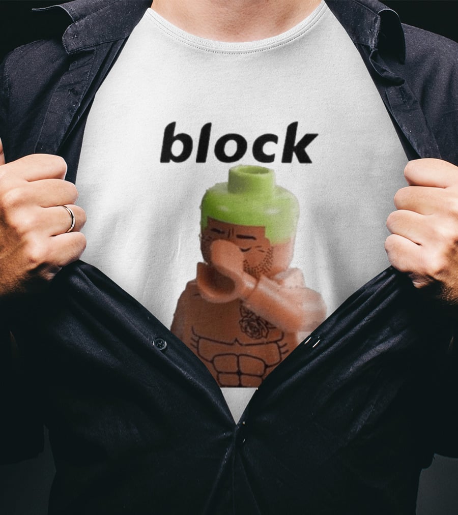 Block The Don Block LEGO Minifigure Style Dabbing Pose T-Shirt