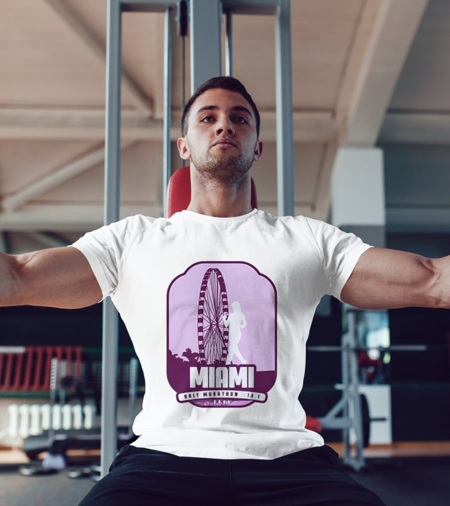 MIAMI Half Marathon 13.1 February 2 2025 Ferris Wheel T-Shirt