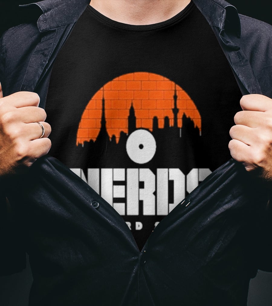 Nerds Record Store Brick Vinyl Drip T-Shirt