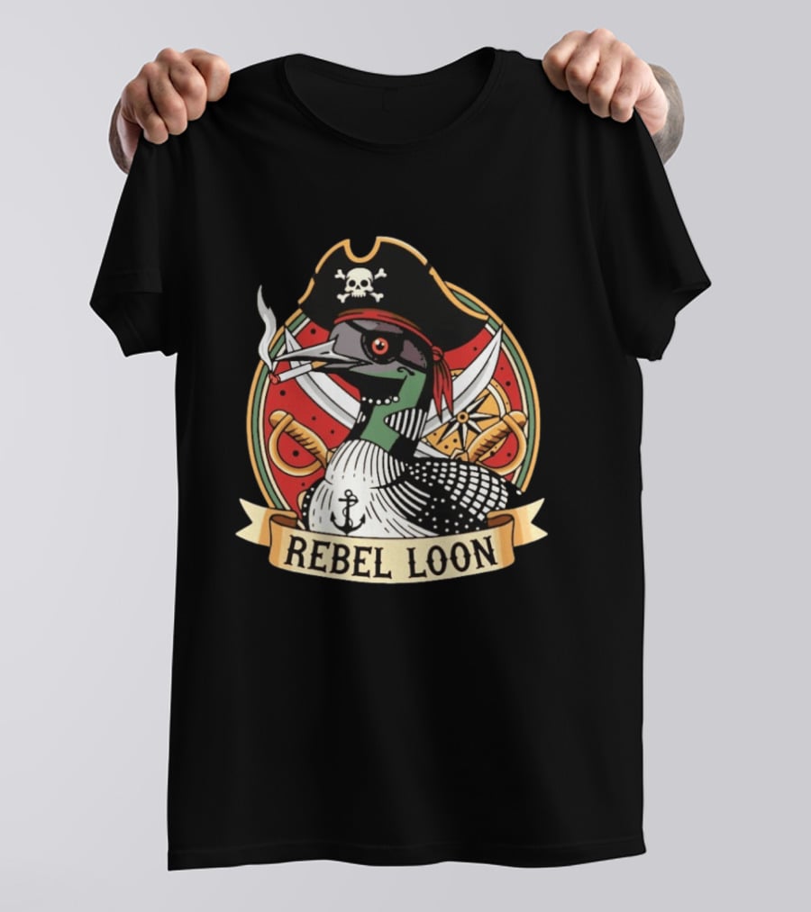 Rebel Loon Pirate Minnesota Anti ICE Swords And Compass T-Shirt