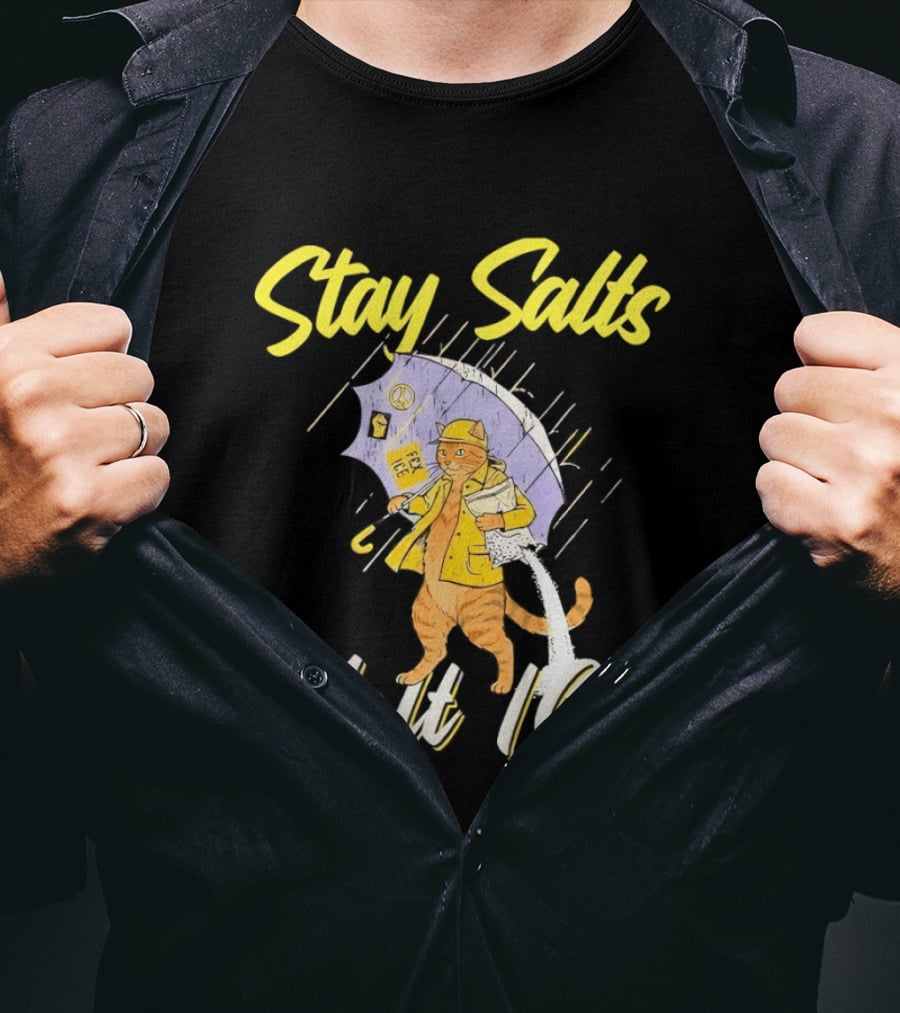 Stay Salty Cat Peace Anti ICE Movement T-Shirt