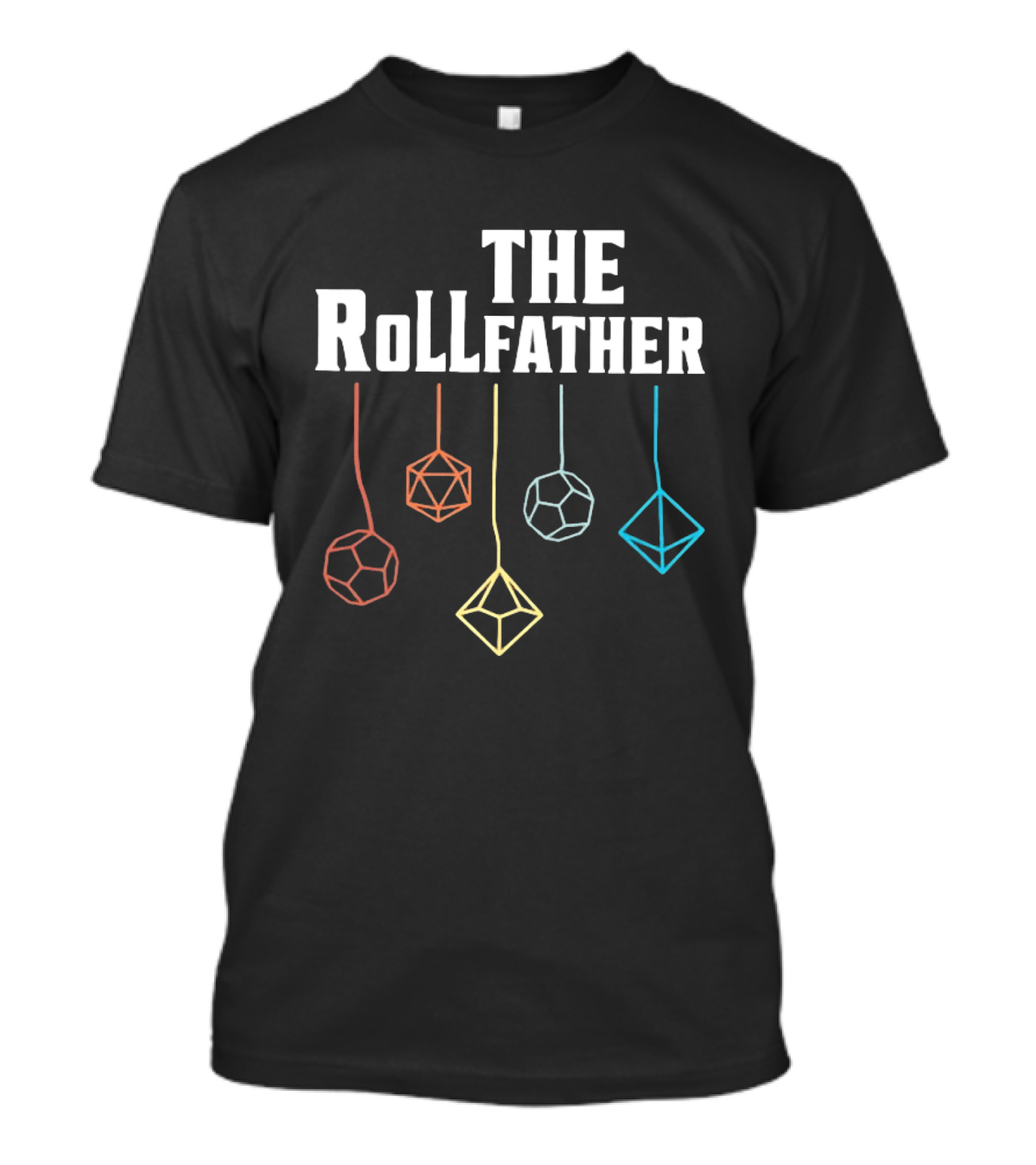 The Rollfather Geometric Dodecahedron Icosahedron T-Shirt