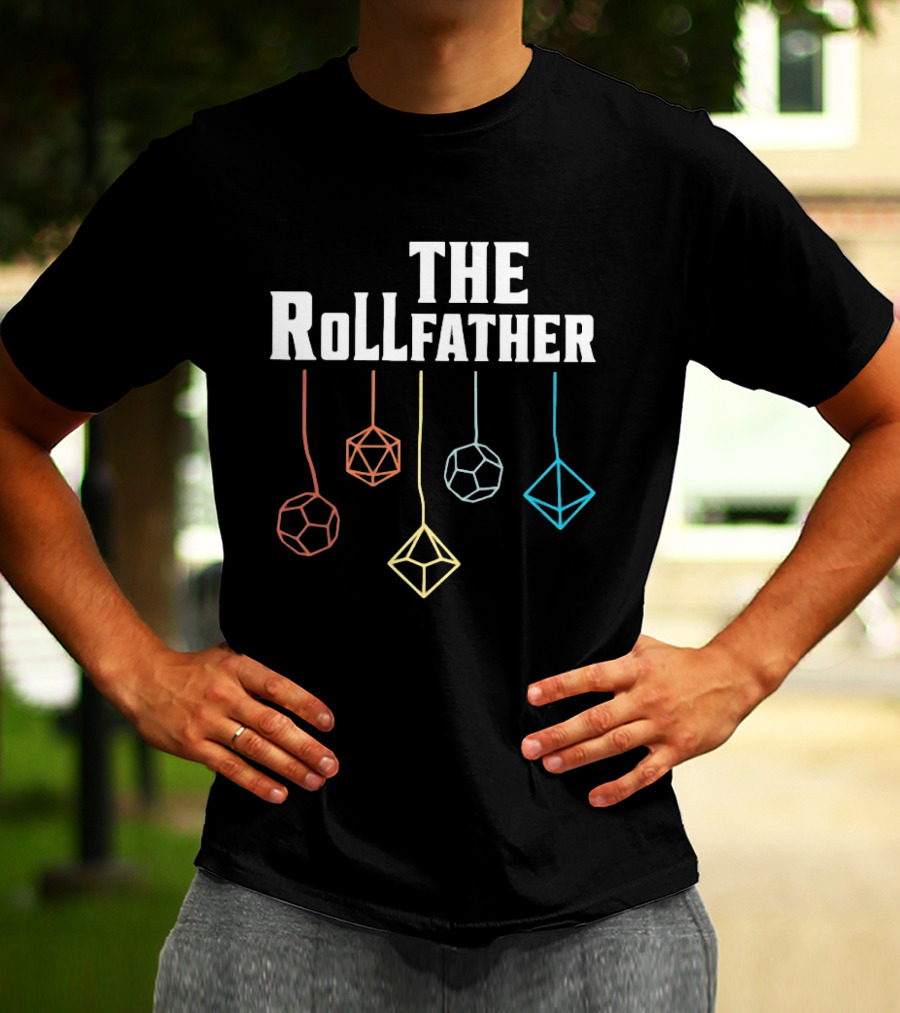 The Rollfather Geometric Dodecahedron Icosahedron T-Shirt