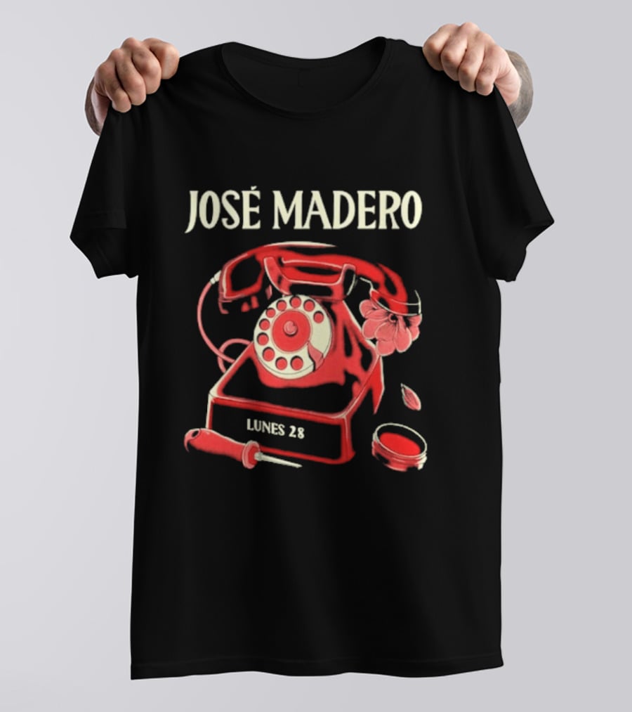 José Madero Lunes 28 Retro Red Telephone T-Shirt