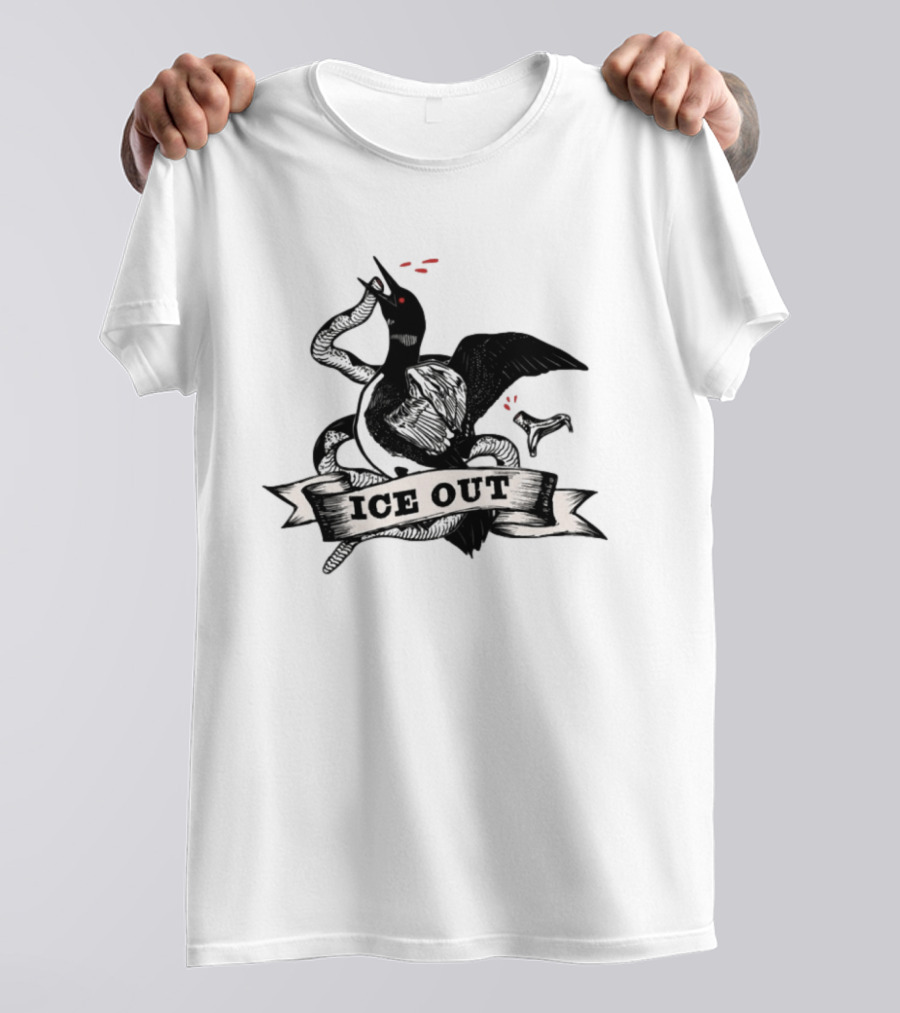 Minnesota Rebel Alliance ICE OUT Loon Protest Resistance State Bird T-Shirt
