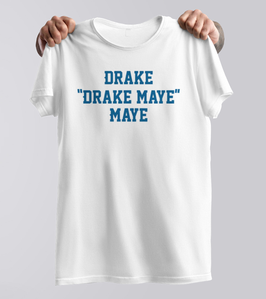 Drake Maye Football Fan Apparel Blue T-Shirt