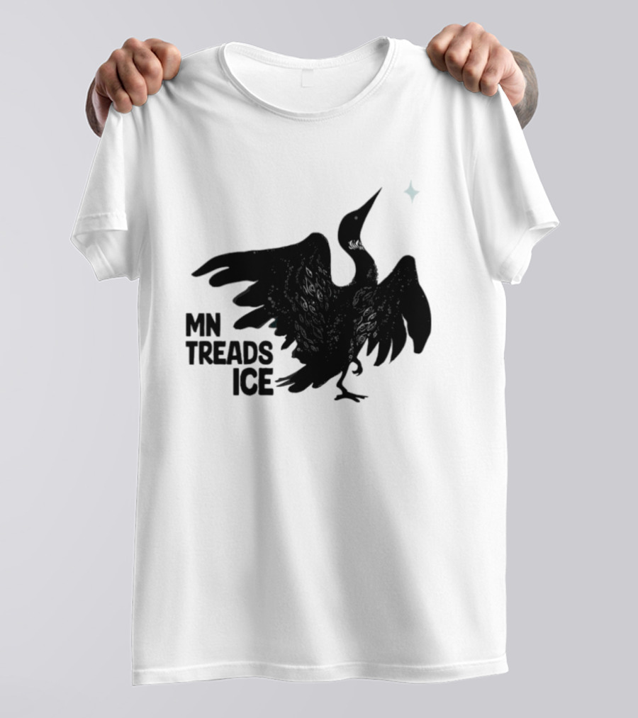MN Treads Ice Rebel Loon Black Bird T-Shirt