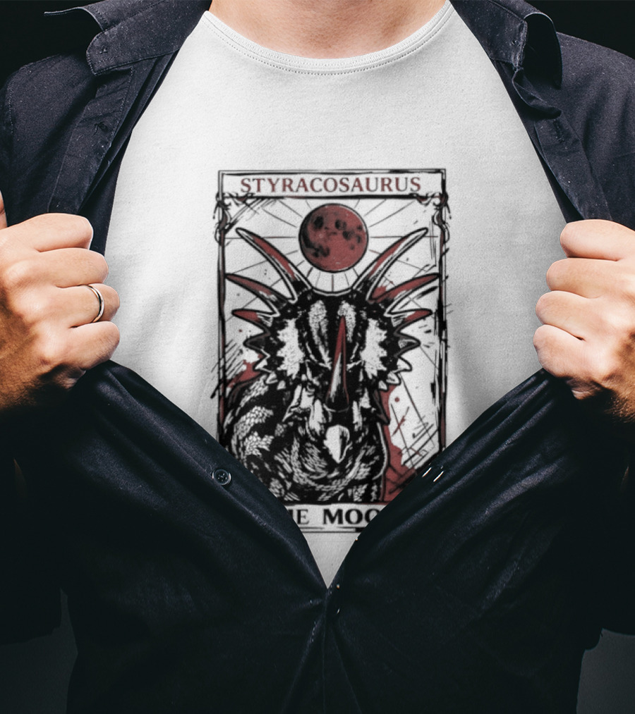 Styracosaurus Under Crimson Moon Magic T-Shirt