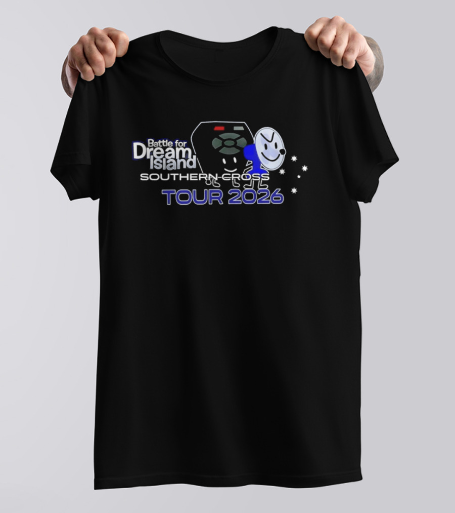 Battle For Dream Island Southern Cross Tour 2026 Remote And Snowflakes Characters T-Shirt