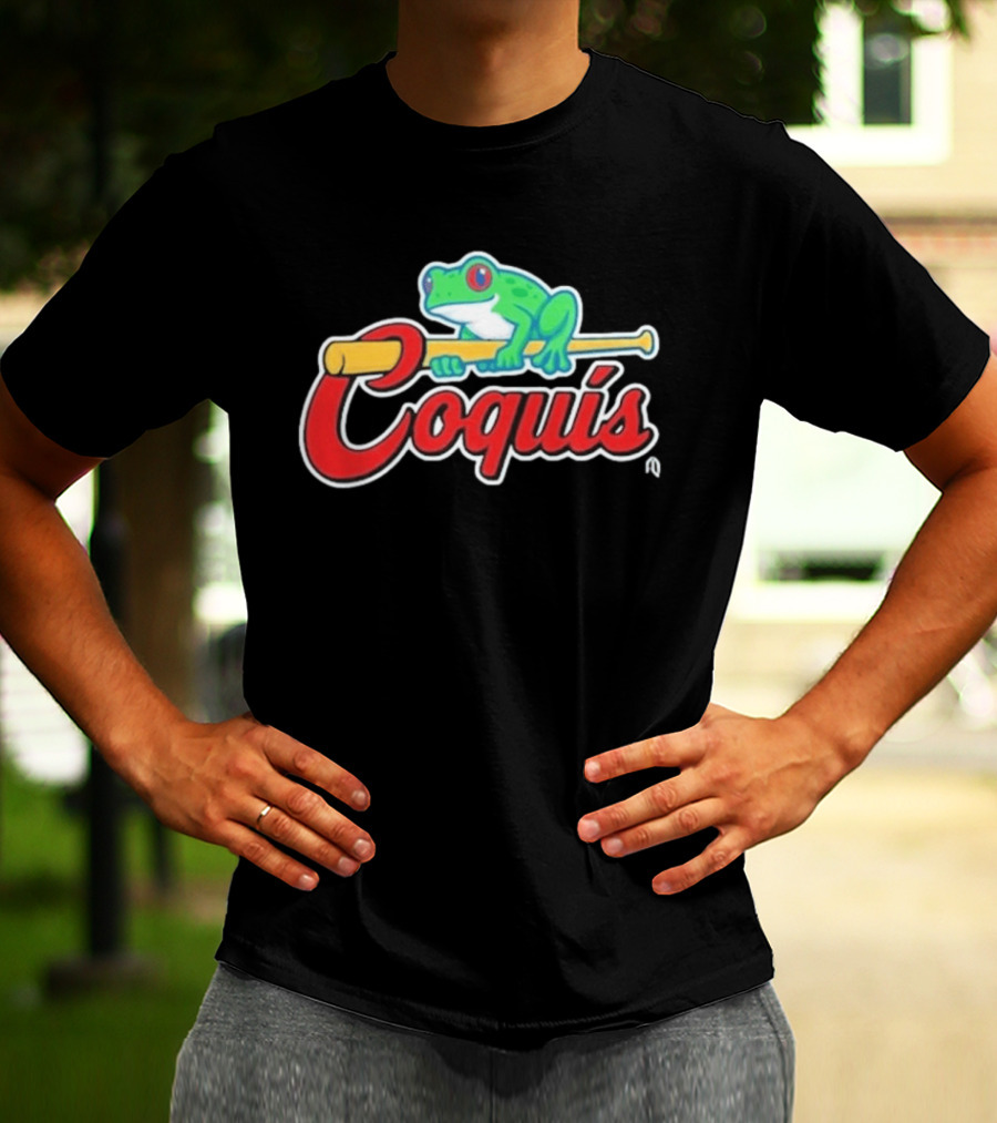 Coquís Green Tree Frog Baseball Bat T-Shirt
