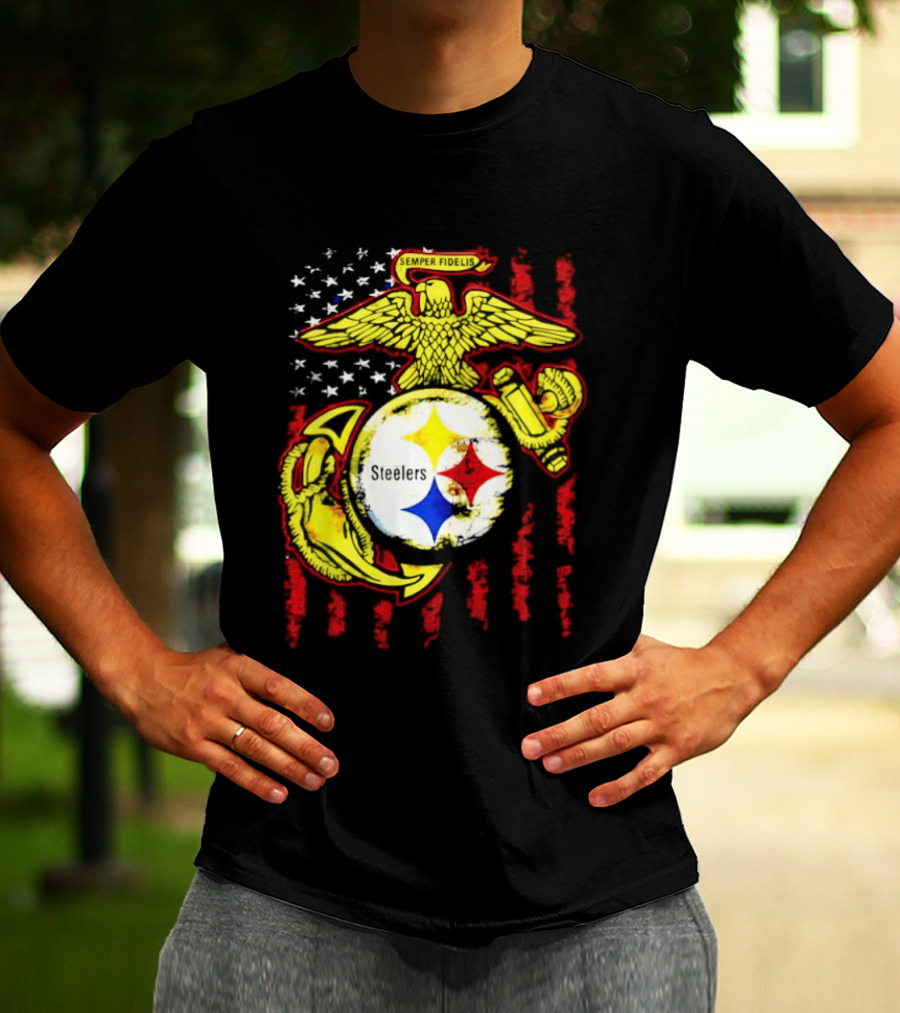Pittsburgh Steelers United States Marine Corps Symbolic T-Shirt