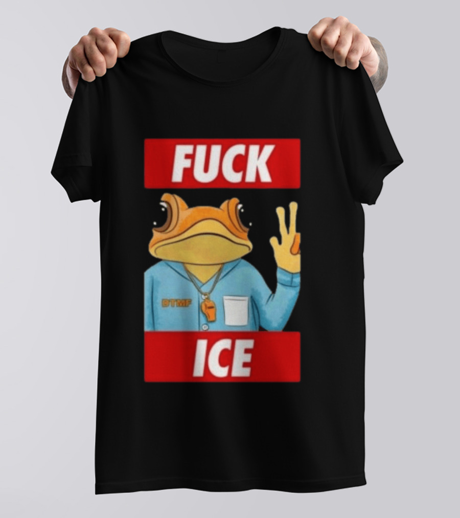 Sapo Concho Frog DTMF With Bold Statement Against ICE T-Shirt