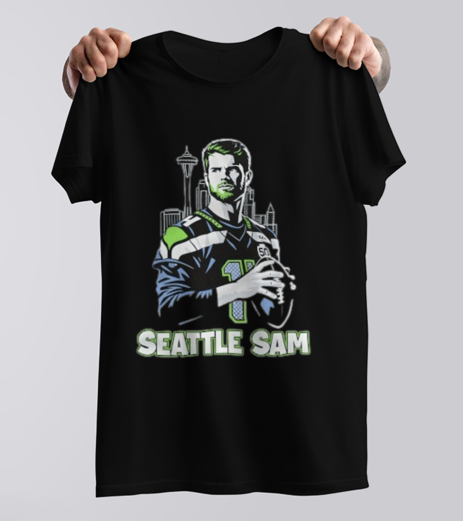 Seattle Sam 11 Football Skyline T-Shirt
